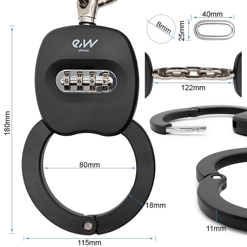 Anti-theft Handcuffs with Digital Code and Reminder Key
