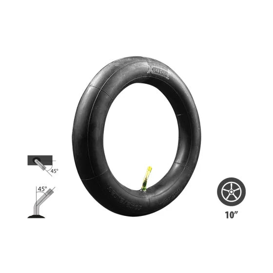 Chambre à air 10x2.125 valve (45°45°) ou 135°pour Inokim OX Kugoo M4 Mobygum Xenon MoovWay BW10 Urbanglide Ride 100 Voltek V6 Wegoboard Gotham ect..