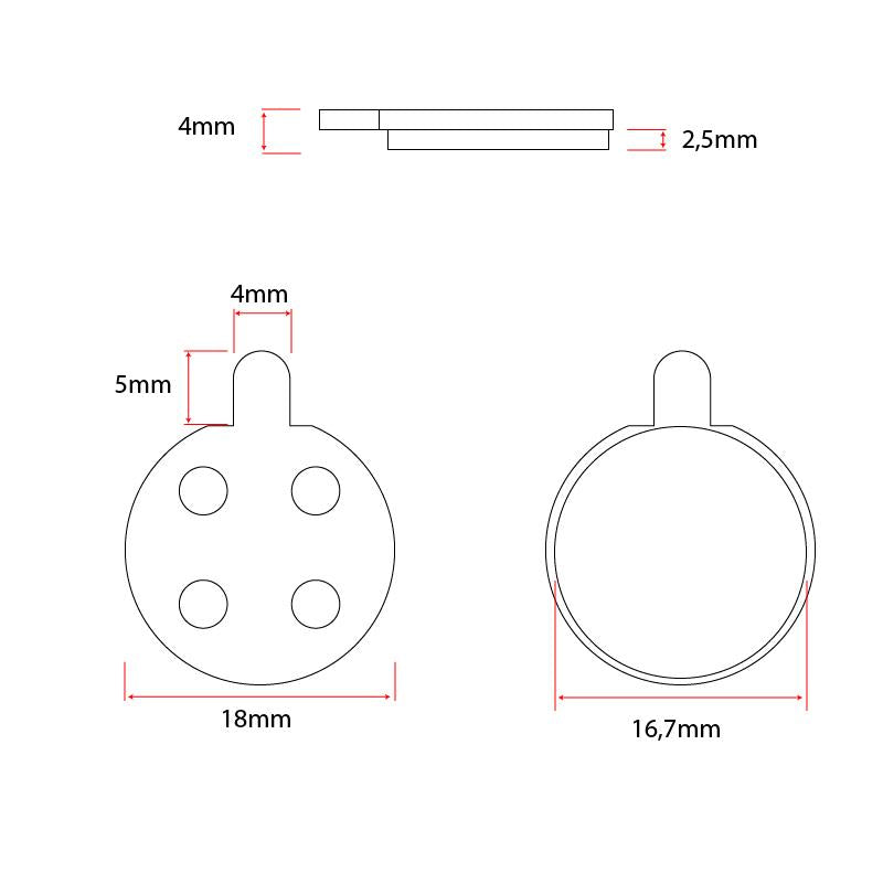 CT003-S Sintered Brake Pad for Xiaomi