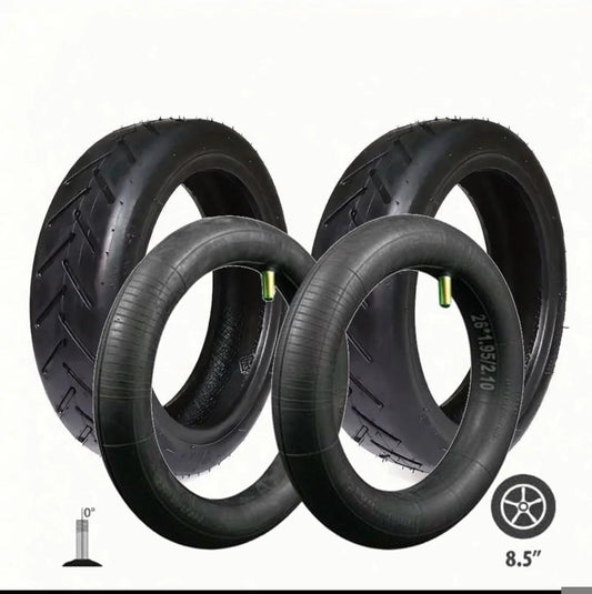 Lot de 2xPneus + 2xChambres à air valve droite  8,5x2 ou (50/75-6.1) pour Xiaomi,aovopro,urbanglide,wispeed,ducati ect...